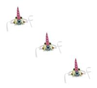 VANZACK 3pcs Funny Pet Hat for Cats and Dogs Soft Cosplay Costume Accessory for Parties Festivals and Photo Shoots Adorable Horn Design