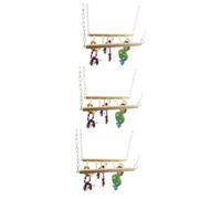 VANZACK 3pcs Hamster Climbing Swing Bridge Toy for Small Pets Fun Ladder Playground for Gerbils Rats Mice and Parrots Random Color Design to Encourage Exercise and Coordination