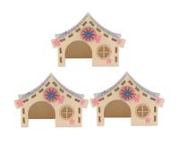 VANZACK 3pcs Hamster Villa Models Comfortable Exercising Toys for Animals Breathable Design for and Hideout Activities
