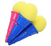 VANZACK 3Pcs Ice Cream Cone Ball Launcher for Outdoor Play Soft Plastic Shooter Fun Game Random Color