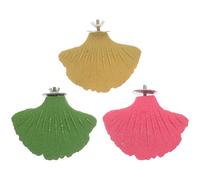 VANZACK 3Pcs Parrot Perch Stand Platform Bird Cage Accessory with Grinding Stone for Budgies Small Medium Birds - Multi-Color Green Pink Yellow Play Stand and Claw Trimmer