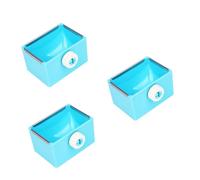 VANZACK 3pcs Pet Feeding Supplies Square Plastic Pet Bowl Food and Water Feeder Box for Dogs Cats Rabbits Chinchillas Travel Friendly