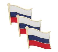 VANZACK 3PCS Russian Flag Metal Brooch Pin Elegant Waving Design for Clothes Decoration Durable and Charming Lapel Pins for Parties and Events