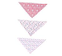 VANZACK 3pcs Usa Flag Dog Scarf Dog Bibs Star Design Comfortable Protection Multiuse Pet Bandanas