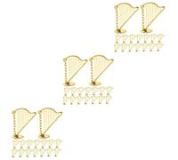 VANZACK 3sets Harp Jewelry Charms for Earrings DIY Crafts Vintage Musical Instrument Decor Unique Harp Pendant with Hanging for Jewelry Making 20pcs*3