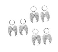 VANZACK 3sets Small Angel Wing Boot Charms with Ring Detachable Rear Pendant Shoe Accessories for Fashion Durable and Easy to Install Decorative Boot Enhancers 2pcs*3