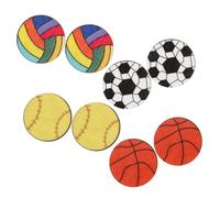 VANZACK 4 Pairs Sport Ball Earrings for Women Studs Basketball Football Baseball Volleyball Cute Stylish Accessories for Sports Events Parties Everyday Wear