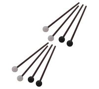 VANZACK 4 Pairs Tongue Drum Sticks Rubber Head Mallets with Wooden Handles Portable Performance Drumsticks for Marimba Xylophone Bell Steel Drum Accessories