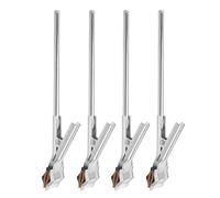 VANZACK 4 Pcs Test Tube Clamp Iron Silver, Laboratory Clamp for Stable Positioning and Heat Resistance, Laboratory Setting, Education Demonstrations