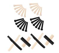 VANZACK 4 Sets Acoustic Guitar Bridge Saddle Nut Set Plastic Bridge Pins for Folk Guitars Improved Resonance and Stability Easy DIY Installation Compatible with Various Acoustic Models