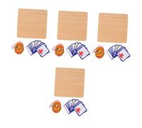 VANZACK 4 Sets Montessori Large Wooden Geoboard with Colorful Pegs Educational Nail Board for Preschool Learning Geometry Shapes and Fractions Development