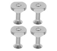 VANZACK 4 Sets Stainless Steel Paddle Board Fin Screws M6 Replacement Set with Nuts and Washers for Tail Fin, Enhancing Performance and Improving Control, for Surfing