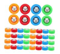 VANZACK 40pcs Mini Shuffleboard Pucks Tabletop Curling Puck Set for Boys and Girls, 19mm Diameter, Red Blue Green Orange, Replacement Rollers for Indoor Desktop Games and Family