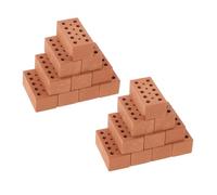 VANZACK 40pcs Miniature Brick Models DIY Pottery Clay Small Building Blocks for Model Houses School Projects Sand Table Layouts Realistic Mini Bricks for Architecture Displays and Villa