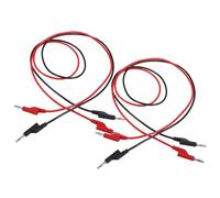 VANZACK 4pcs Banana Plug Test Lead 4mm Stackable Jumper Wire, Pvc Copper Electrical Testing Cable Lead for Digital Multimeters, Banana Jack, 1m/3.3ft, Teaching Environments and Repair Labs