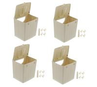 VANZACK 4pcs Bird Nest Breeding Box for Parrots Durable Nesting House for Garden Courtyard and Home Attracts Birds Rustic Design and Lightweight Safe Material