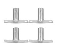 VANZACK 4pcs Broom Handle Bracket Connector for Wooden Handles, Iron Silver | Universal Fit, Stable Mounting, Quick Fix Spare Part for Home Cleaners, Maintenance Workers Indoors