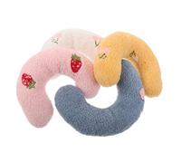 VANZACK 4pcs Cat U Shaped Neck Pillows for Indoor Cats and Dogs Soft Plush Half Donut Cushions in High Density Fabric Portable and Easy to Clean Comfort Pillows for Pets