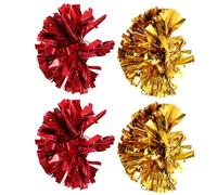 VANZACK 4pcs Cheerleader Pompoms with High Color Saturation and Elegant Design, Plastic Pet Material Cheerleading Poms for Professional Sports and Competitions, Versatile Use