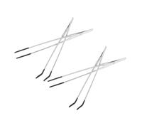 VANZACK 4pcs Curved Aquarium Tweezers for Reptile Feeding Tong Stainless Steel Fish Tank Feeding Tool for Gecko and Bearded Dragon for Terrarium Tools Feeder