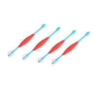 VANZACK 4pcs Double Head Dog Toothbrush Manual Pet Oral Care Tools for Dogs Comfortable Safe Design Deep Cleaning for Healthy Teeth and Gums