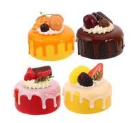 VANZACK 4pcs Fake Cake Display Props Realistic Dessert Simulation Cupcake Model Mini Artificial Food Props for Home Art Party Decorations