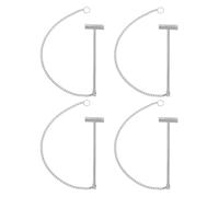 VANZACK 4pcs Fire Extinguisher Box Alarm Button Hammer Breaker Iron Silver
