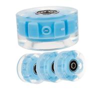 VANZACK 4pcs Flashing Inline Skate Wheels with High Brightness LED Lights PU Rubber Roller Skates Accessories with Wrench
