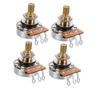 VANZACK 4pcs Guitar Potentiometer Mini A500k Potentiometer Split Shaft Tone Pots For Electric Guitar Bass Volume And Tone Knob Replacement