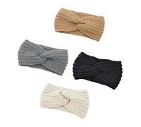 VANZACK 4pcs Hair Band Women Headbands Knit Wool Headwraps Winter Hair Accessories Comfortable Elastic Fit