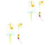 VANZACK 4pcs Interactive Cat Hanging Toys Indoor Pet Swing Toys and Caterpillar Designs and Safe for and Biting Behavior