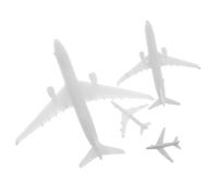 VANZACK 4pcs Micro Scale Airplane Model for Sand Table Collectible Plastic Aircraft Miniatures for Desktop Exhibitions and Creative Urban Planning