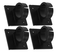 VANZACK 4pcs Microphone Clip Flags Large Logo Display Mic Holder Clips for Professional Interview Microphones No Adhesive Black Design Suitable for Office Theater School