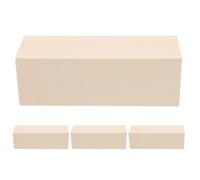VANZACK 4pcs Natural Basswood Wood Carving Blocks Unfinished Wooden Rectangles and Cubes with Smooth Texture for DIY Projects and Art School Assignments, Versatile Craft Utility