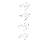 VANZACK 4pcs Parrot Foot Chain Leash Stainless Steel Bird for Macaw and Cockatiel Lightweight Bird Training Leash Safe Outdoor Walking Accessory