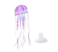 VANZACK 4pcs Realistic Glowing Artificial Jellyfish Large Decor for Fish Tank Aquarium Ornament Natural Movement for Fresh Saltwater Tanks