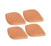 VANZACK 4pcs Reusable Terracotta Brown Sugar Keepers Leaf Shaped Sugar Savers Portable Softeners for Food Containers the Go Storage