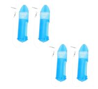 VANZACK 4pcs Rotating Bait Cage Feeder for Carp Fishing with Effective Groundbait Dispersal, Blue Plastic and Stainless Steel Material, Suitable for Lake and Outdoor Fishing Adventures