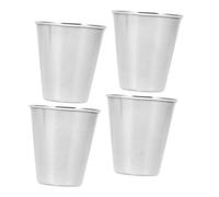 VANZACK 4Pcs Stainless Steel Wine Cups Reusable Practical Drink Accessories Heat-Resistant Shot Glasses for Adults Party Celebration