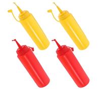 VANZACK 4PCS Tomato Sauce Prank Bottles Set - Simulated Ketchup and Mustard Squirt for April Fool’s Day, Funny Prank Gadgets for Party Tricks and Practical Jokes