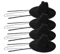 VANZACK 4Pcs Traditional Korean Hat Set Ethnic Costume Gat Caps for Halloween Cosplay and Christmas Party Headwear Accessories