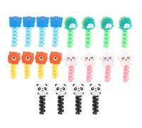 VANZACK 50pcs Cartoon Animal Cord Protectors Cable Covers for USB Charger Earphone Wires Wire Protectors with for Phones and Tablets Random Colors Including Dinosaur Panda Cat Random Color