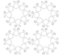 VANZACK 50pcs Invisible Clip Earring Converter No Piercing Earring Findings u Type for Diy Jewelry Making