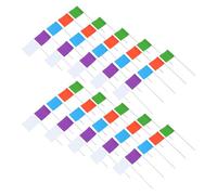 VANZACK 50Pcs Outdoor Ground Marking Flags Set with Ground Spike Stakes, Survey Markers for Landscaping, Irrigation System, Property Boundary and Sports Field Use