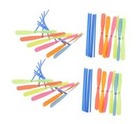 VANZACK 50pcs Plastic Flying Dragonfly Hand Whirl Helicopter Fun Outdoor for Lightweight Gift Random Color