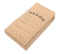 VANZACK 50pcs Resealable Self-Adhesive Kraft Paper Seed Storage Envelopes with Window 120x80mm for Flower Vegetable Gardening and Planting