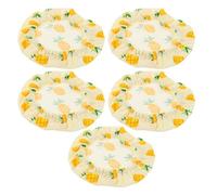 VANZACK 5Pcs 8-9Cm Pure Cotton Fermentation Cloth Covers for Sourdough Starter Dough Rising Bowls Reusable Washable Dustproof Food Storage Bowl Wraps for Bread Proofing and Pickling Jars