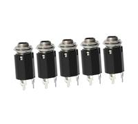 VANZACK 5pcs Electric Guitar Jack Socket Metal Full-contact Output Socket with Screws Easy to Install for Electric Guitar and Bass