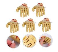 VANZACK 5pcs Halloween Ghost Hand Wind Up Plastic Clockwork Jumping Lightweight Scary Halloween Decoration for Party Favors