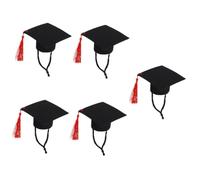 VANZACK 5pcs Hamster Hat Guinea Pig Hat Small Pet Graduation Cap Adjustable Pet Costume Accessory for Hamster Headwear Mini Graduation Cap for Head